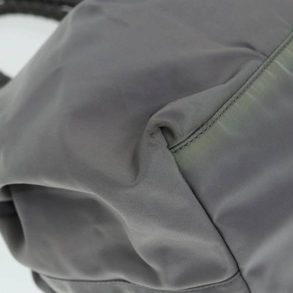 PRADA Hand Bag Nylon 2way Silver Gray Auth 89250 - Picture 15 of 16